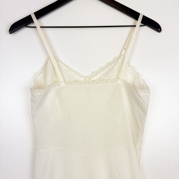 Vintage 1950s Luxite by Holeproof Nylon Slip Dress Nylon Cream - Size 34 - Picture 6 of 10